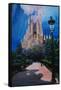 Barcelona Sagrada Familia with Park and Lantern-Markus Bleichner-Framed Stretched Canvas