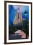 Barcelona Sagrada Familia with Park and Lantern-Markus Bleichner-Framed Art Print