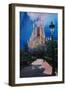 Barcelona Sagrada Familia with Park and Lantern-Markus Bleichner-Framed Art Print