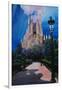 Barcelona Sagrada Familia with Park and Lantern-Markus Bleichner-Framed Art Print