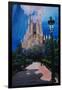 Barcelona Sagrada Familia with Park and Lantern-Markus Bleichner-Framed Art Print