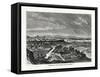 Barcelona, Seen from the Castle of Monjui, Spain, 1879-Laplante-Framed Stretched Canvas