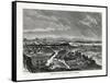 Barcelona, Seen from the Castle of Monjui, Spain, 1879-Laplante-Framed Stretched Canvas