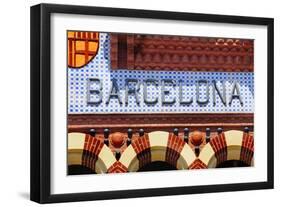 Barcelona Sign-nito-Framed Premium Giclee Print