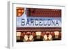 Barcelona Sign-nito-Framed Premium Giclee Print