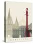 Barcelona Skyline Poster-paulrommer-Stretched Canvas