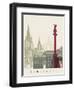 Barcelona Skyline Poster-paulrommer-Framed Art Print