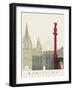 Barcelona Skyline Poster-paulrommer-Framed Art Print