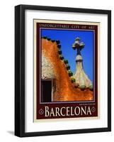 Barcelona Spain 1-Anna Siena-Framed Giclee Print