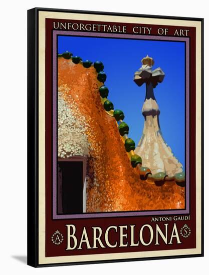 Barcelona Spain 1-Anna Siena-Framed Stretched Canvas