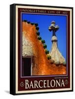 Barcelona Spain 1-Anna Siena-Framed Stretched Canvas