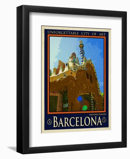 Barcelona Spain 2-Anna Siena-Framed Premium Giclee Print