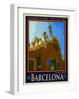 Barcelona Spain 2-Anna Siena-Framed Giclee Print