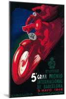 Barcelona, Spain - 5 Gran Premio International Motorcycle Poster-Lantern Press-Mounted Art Print