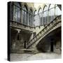 Barcelona, Spain, Audiencia Courtyard-Leon, Levy et Fils-Stretched Canvas