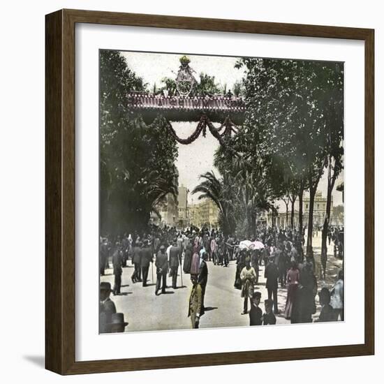 Barcelona (Spain), Celebration of 1888, Rambla De Canaletas-Leon, Levy et Fils-Framed Photographic Print