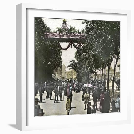 Barcelona (Spain), Celebration of 1888, Rambla De Canaletas-Leon, Levy et Fils-Framed Photographic Print