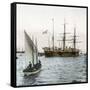 Barcelona (Spain), Celebration of 1888, the Spanish Cruiser "La Castilla "-Leon, Levy et Fils-Framed Stretched Canvas