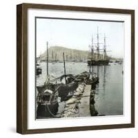 Barcelona (Spain), Celebration of 1888, the Spanish Frigate "La Blanca"-Leon, Levy et Fils-Framed Photographic Print