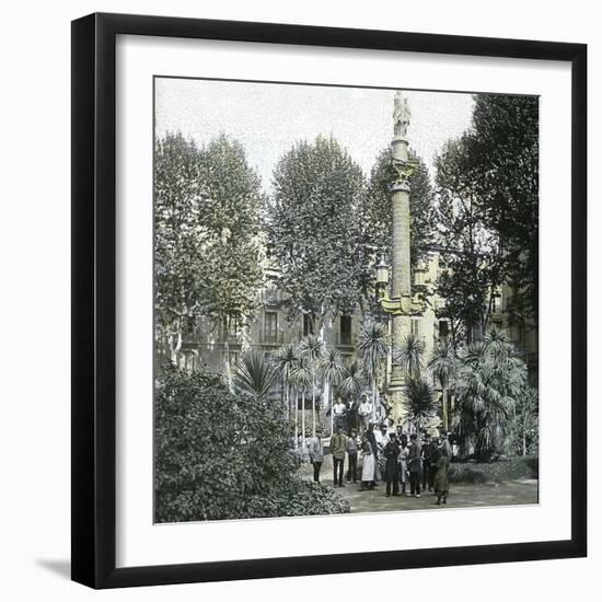 Barcelona (Spain), Duke of Medinaceli Square-Leon, Levy et Fils-Framed Photographic Print