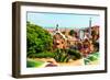 Barcelona, SPAIN - JULY 19: Ceramic Mosaic Park Guell on July 19, 2013 in Barcelona, Spain. Park Gu-Vladitto-Framed Photographic Print