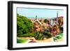 Barcelona, SPAIN - JULY 19: Ceramic Mosaic Park Guell on July 19, 2013 in Barcelona, Spain. Park Gu-Vladitto-Framed Photographic Print