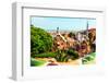 Barcelona, SPAIN - JULY 19: Ceramic Mosaic Park Guell on July 19, 2013 in Barcelona, Spain. Park Gu-Vladitto-Framed Photographic Print