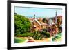 Barcelona, SPAIN - JULY 19: Ceramic Mosaic Park Guell on July 19, 2013 in Barcelona, Spain. Park Gu-Vladitto-Framed Photographic Print