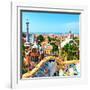 Barcelona, SPAIN - JULY 19: Ceramic Mosaic Park Guell on July 19, 2013 in Barcelona, Spain. Park Gu-Vladitto-Framed Photographic Print