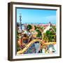 Barcelona, SPAIN - JULY 19: Ceramic Mosaic Park Guell on July 19, 2013 in Barcelona, Spain. Park Gu-Vladitto-Framed Photographic Print