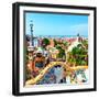 Barcelona, SPAIN - JULY 19: Ceramic Mosaic Park Guell on July 19, 2013 in Barcelona, Spain. Park Gu-Vladitto-Framed Photographic Print