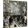 Barcelona (Spain), La Rambla Del Centro and the Lyceum Theatre-Leon, Levy et Fils-Mounted Photographic Print