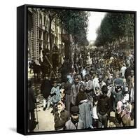 Barcelona (Spain), La Rambla Del Estudientes-Leon, Levy et Fils-Framed Stretched Canvas