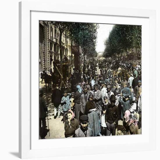 Barcelona (Spain), La Rambla Del Estudientes-Leon, Levy et Fils-Framed Photographic Print