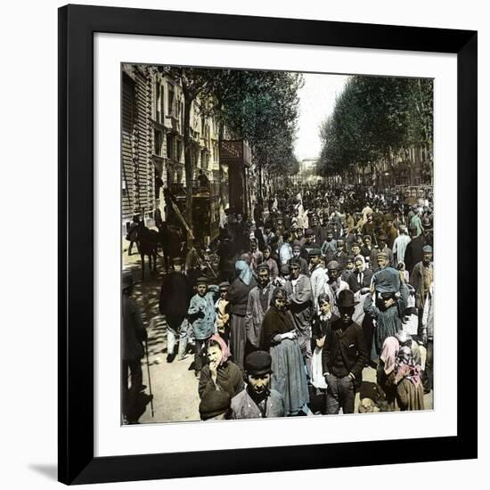 Barcelona (Spain), La Rambla Del Estudientes-Leon, Levy et Fils-Framed Photographic Print