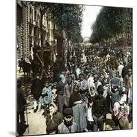 Barcelona (Spain), La Rambla Del Estudientes-Leon, Levy et Fils-Mounted Photographic Print