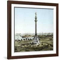 Barcelona (Spain), Monument to Christopher Columbus-Leon, Levy et Fils-Framed Photographic Print