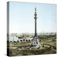 Barcelona (Spain), Monument to Christopher Columbus-Leon, Levy et Fils-Stretched Canvas