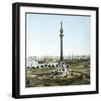 Barcelona (Spain), Monument to Christopher Columbus-Leon, Levy et Fils-Framed Photographic Print