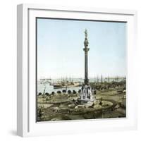 Barcelona (Spain), Monument to Christopher Columbus-Leon, Levy et Fils-Framed Photographic Print