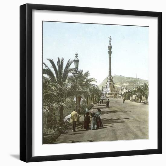 Barcelona (Spain), Monument to Christopher Columbus-Leon, Levy et Fils-Framed Photographic Print