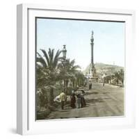 Barcelona (Spain), Monument to Christopher Columbus-Leon, Levy et Fils-Framed Photographic Print