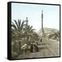 Barcelona (Spain), Monument to Christopher Columbus-Leon, Levy et Fils-Framed Stretched Canvas