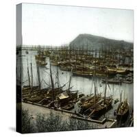 Barcelona (Spain), Overview of the Port-Leon, Levy et Fils-Stretched Canvas