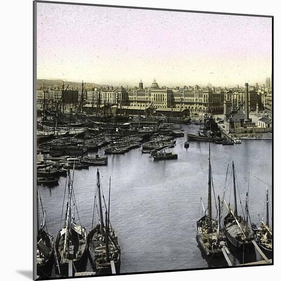 Barcelona (Spain), Rebato's Port-Leon, Levy et Fils-Mounted Photographic Print