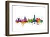 Barcelona Spain Skyline-Michael Tompsett-Framed Premium Giclee Print