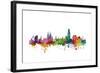 Barcelona Spain Skyline-Michael Tompsett-Framed Art Print