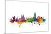 Barcelona Spain Skyline-Michael Tompsett-Mounted Art Print