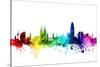 Barcelona Spain Skyline-Michael Tompsett-Stretched Canvas