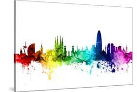 Barcelona Spain Skyline-Michael Tompsett-Stretched Canvas